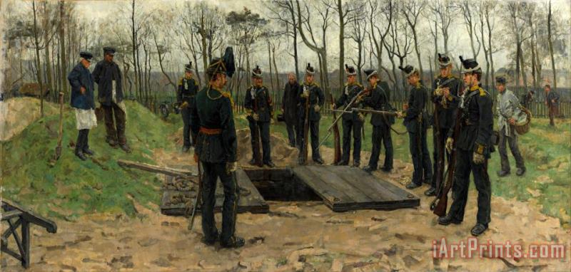 Isaac Israels Military Funeral Art Painting