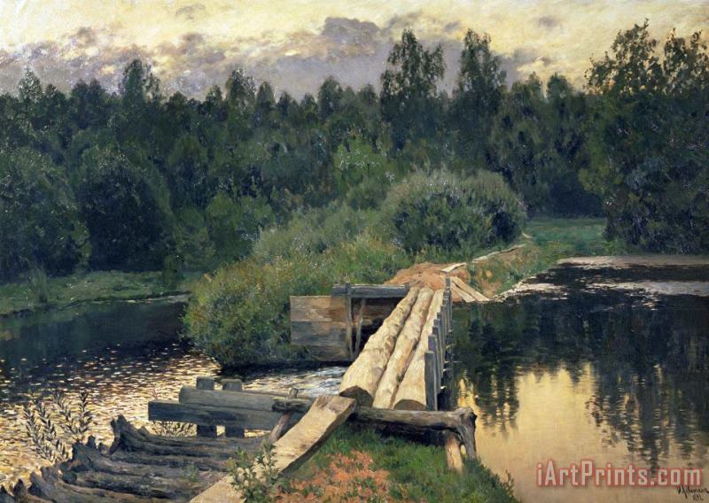Isaak Ilyich Levitan At The Shallow Art Painting