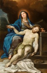 Italian School Pieta painting