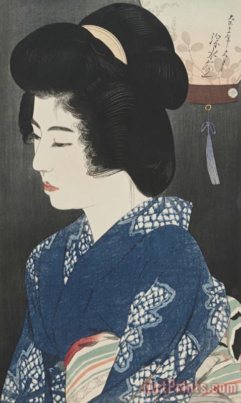 Listening to Insects (mushi No Ne) painting - Ito Shinsui Listening to Insects (mushi No Ne) Art Print