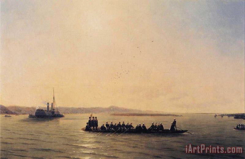 Ivan Constantinovich Aivazovsky Alexander II Crossing The Danube Art Print