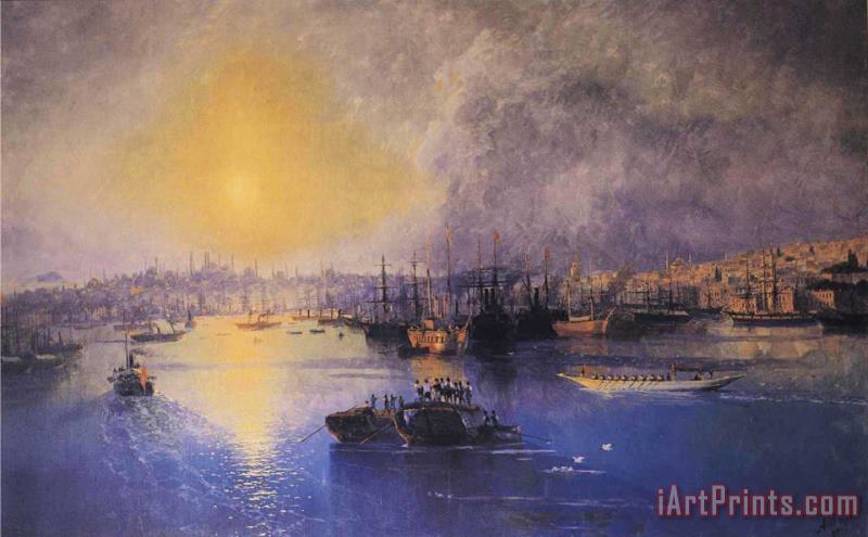 Ivan Constantinovich Aivazovsky Constantinople Sunset Art Print