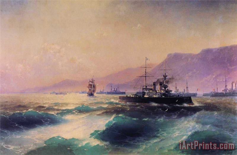 Gunboat Off Crete painting - Ivan Constantinovich Aivazovsky Gunboat Off Crete Art Print