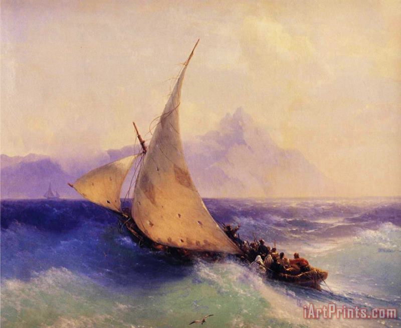 Ivan Constantinovich Aivazovsky Rescue at Sea Art Print