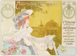 J Barreau Poster Advertising The Sixth Exhibition Of The Automobile Club De France painting