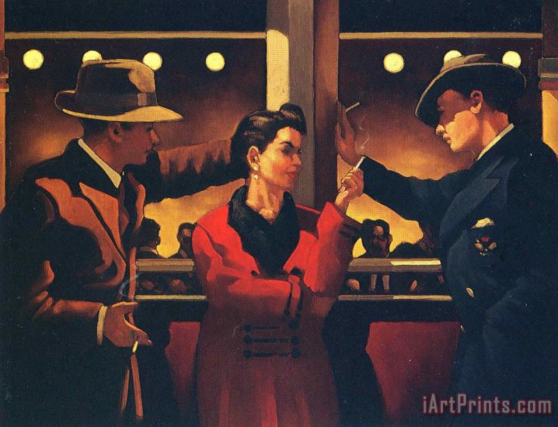 Cleo And The Boys Ii painting - Jack Vettriano Cleo And The Boys Ii Art Print