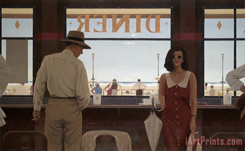 Jack Vettriano Daytona Diner, 2010 Art Painting