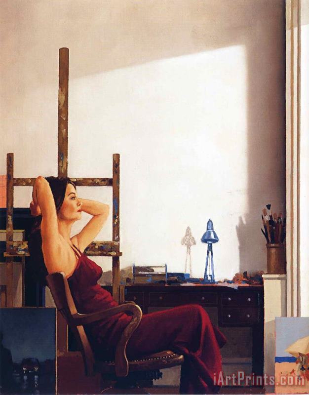 Model in The Studio painting - Jack Vettriano Model in The Studio Art Print