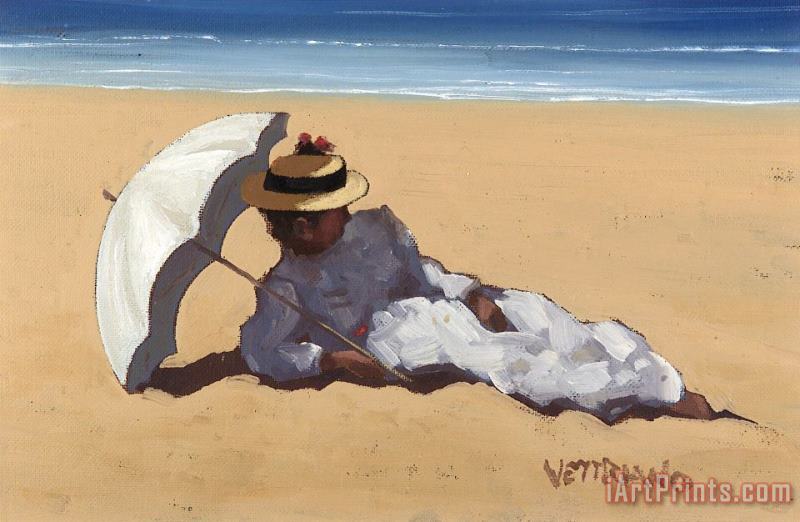 Jack Vettriano On The Beach Art Print