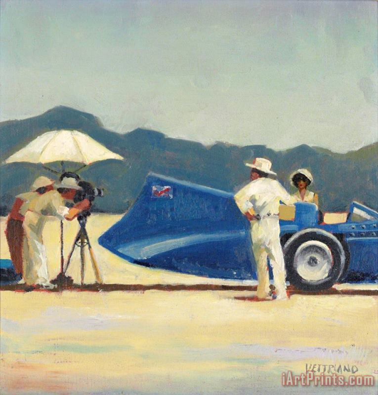 Study for 'bluebird at Bonneville', 1996 painting - Jack Vettriano Study for 'bluebird at Bonneville', 1996 Art Print