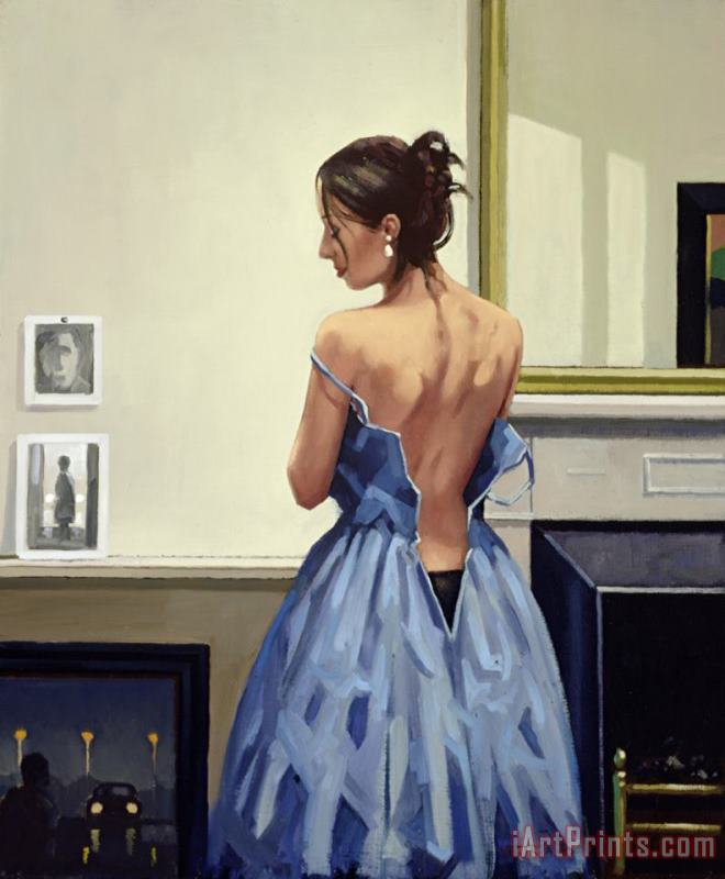 The Blue Gown painting - Jack Vettriano The Blue Gown Art Print