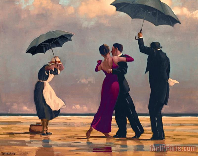 The Singing Butle 2 painting - Jack Vettriano The Singing Butle 2 Art Print