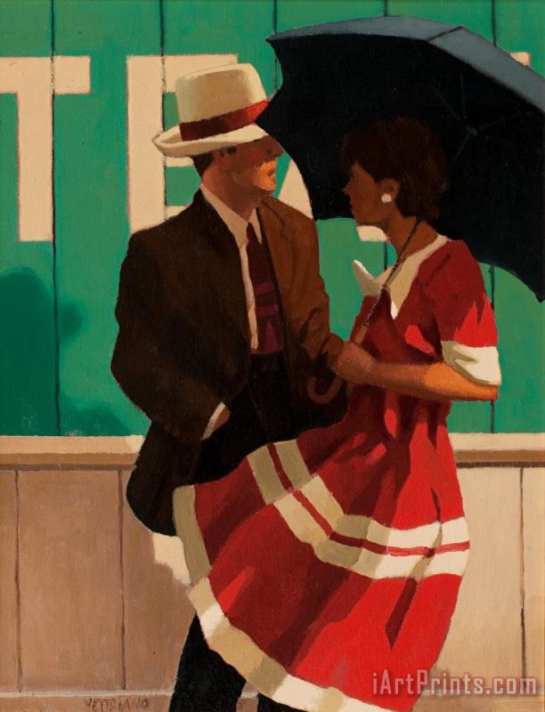The Unorthodox Approach (study), 1996 painting - Jack Vettriano The Unorthodox Approach (study), 1996 Art Print