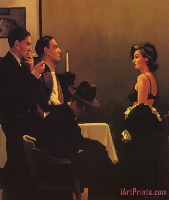 We Can't Tell Right From Wrong painting - Jack Vettriano We Can't Tell Right From Wrong Art Print