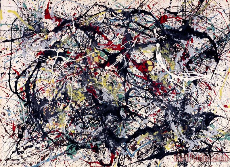 Jackson Pollock Number 34, 1949 Art Painting
