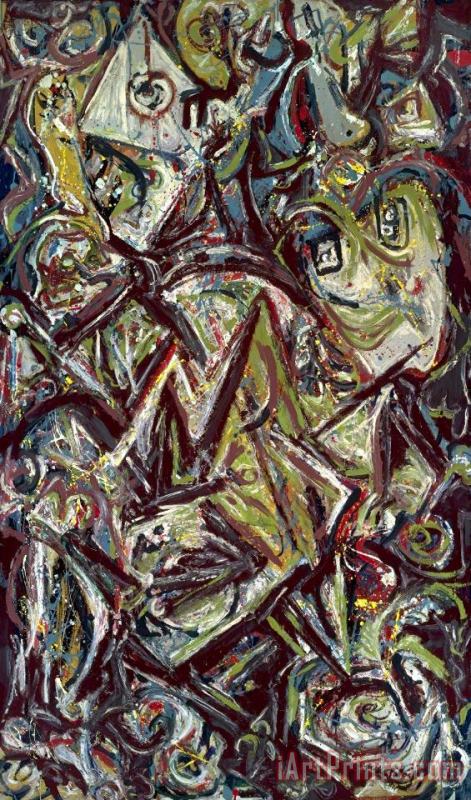 Jackson Pollock Troubled Queen, 1945 Art Painting