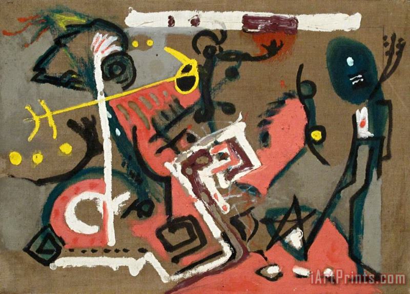 Jackson Pollock Untitled (composition on Brown), 1945 Art Print