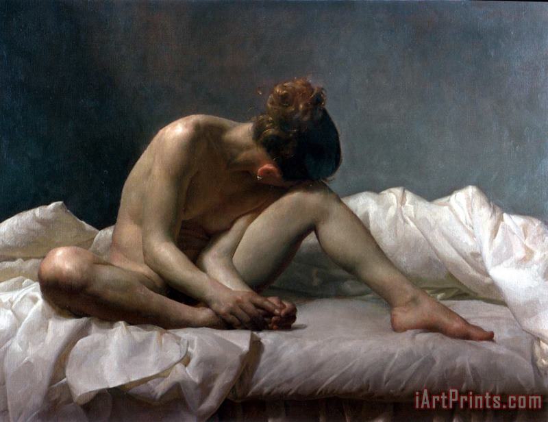 Jacob Collins Seated Nude Art Print