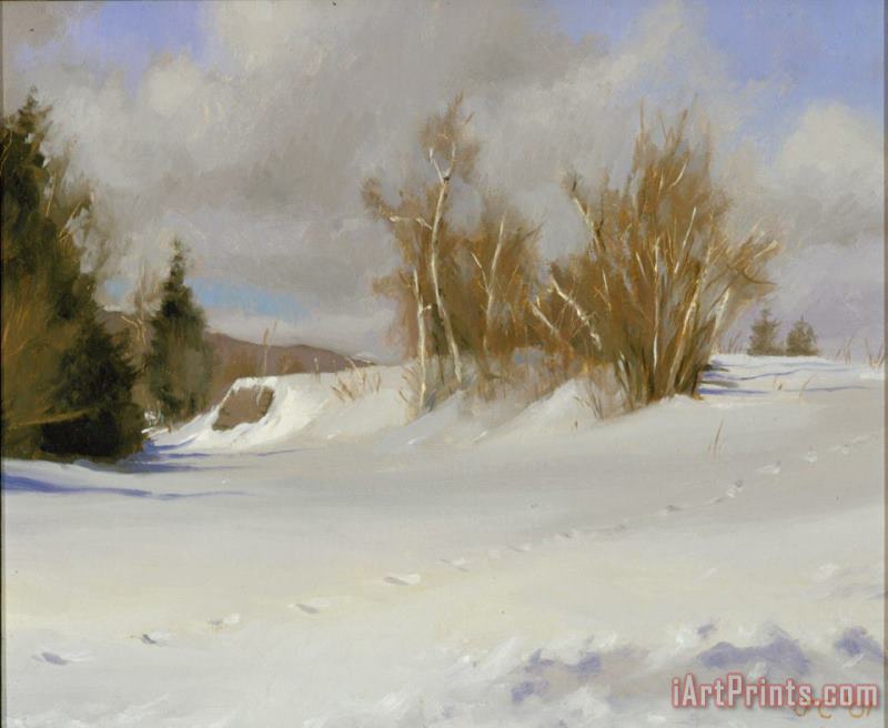 Tracks in Snow painting - Jacob Collins Tracks in Snow Art Print