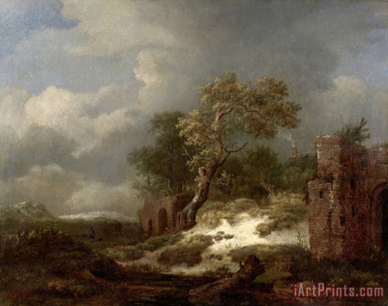 Landscape with Ruins painting - Jacob Isaacksz. Van Ruisdael Landscape with Ruins Art Print