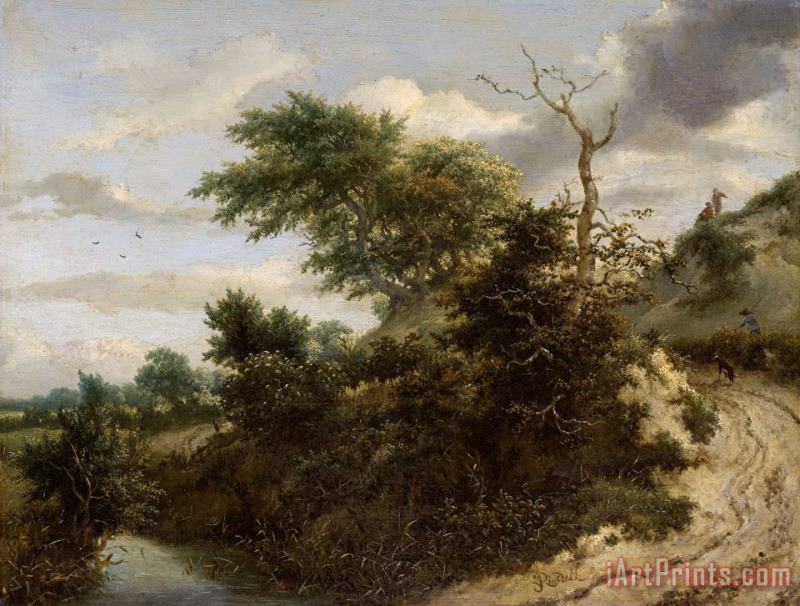 Sandy Track in The Dunes painting - Jacob Isaacksz. Van Ruisdael Sandy Track in The Dunes Art Print