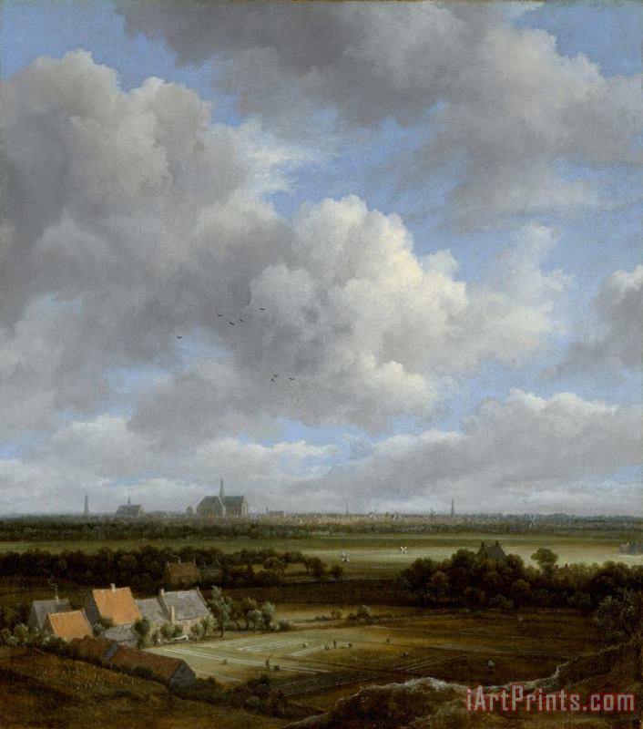 Jacob Isaacksz. Van Ruisdael View of Haarlem From The Northwest, with The Bleaching Fields in The Foreground Art Print