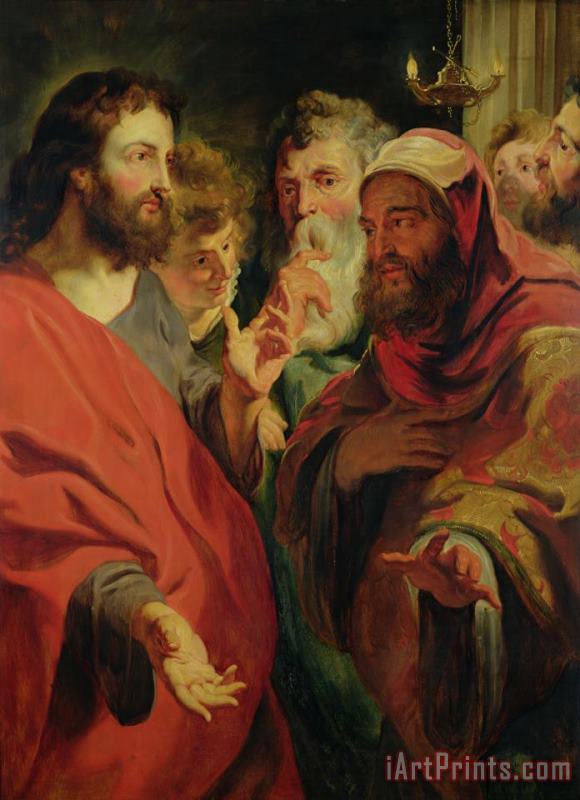 Christ Instructing Nicodemus painting - Jacob Jordaens Christ Instructing Nicodemus Art Print