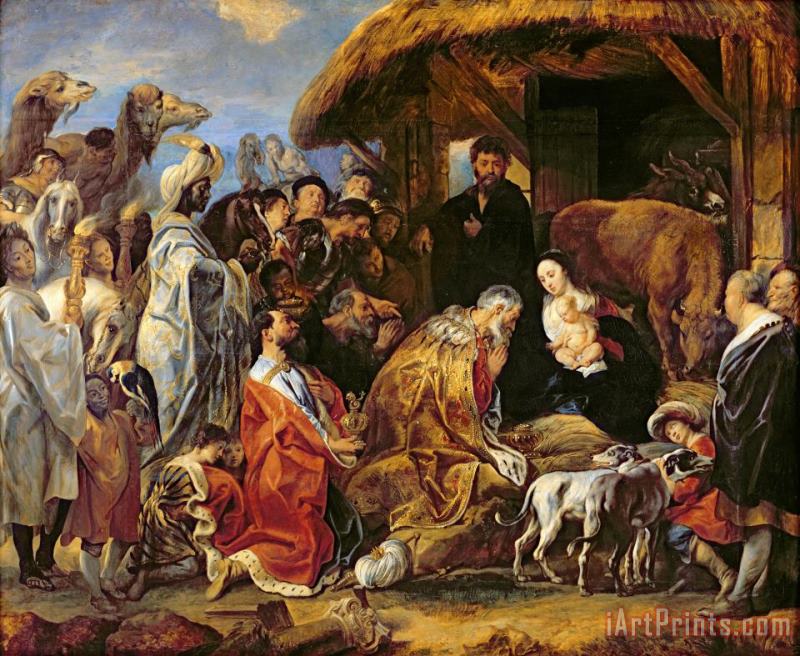 The Adoration of the Magi painting - Jacob Jordaens The Adoration of the Magi Art Print