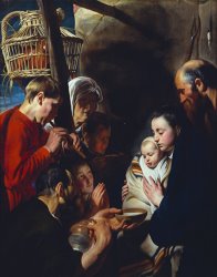 Jacob Jordaens The Adoration Of The Shepherds painting