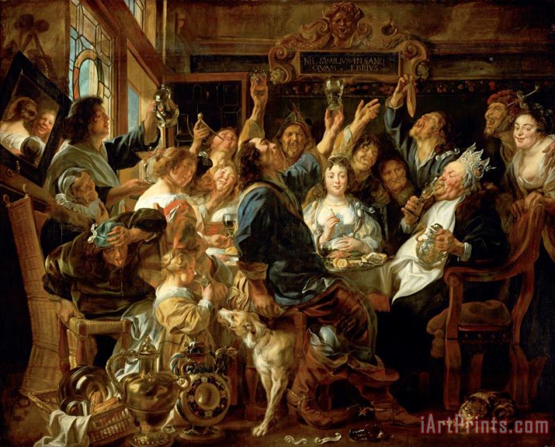 The Feast of The Bean King painting - Jacob Jordaens The Feast of The Bean King Art Print