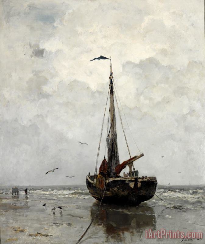 Fishing Boat painting - Jacob Maris Fishing Boat Art Print