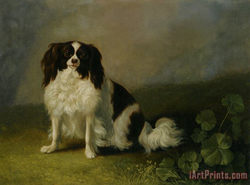 Jacob Philipp Hackert A King Charles Spaniel in a Landscape Art Painting