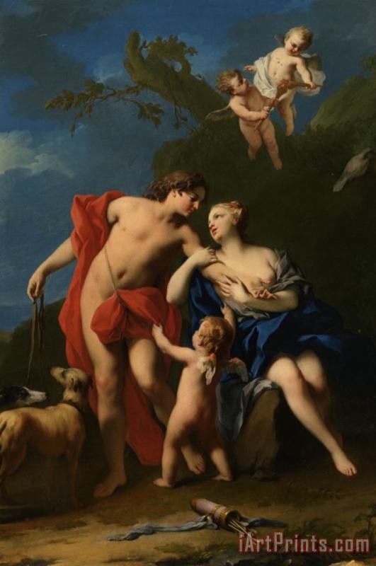 Jacopo Amigoni Venus And Adonis Art Painting