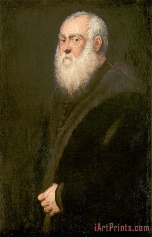 Man with a White Beard painting - Jacopo Robusti Tintoretto Man with a White Beard Art Print
