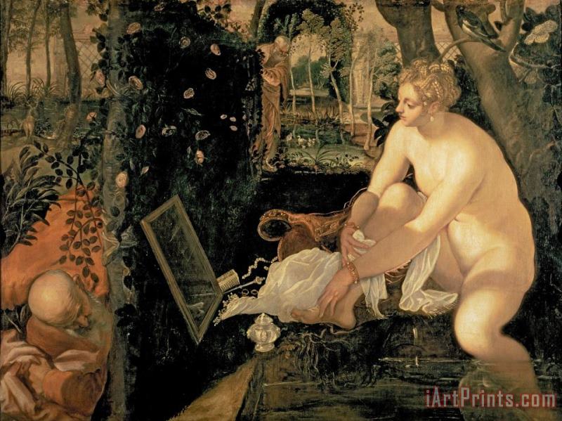 Jacopo Robusti Tintoretto Susanna Bathing Art Painting