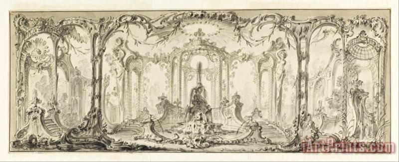 Jacques de Lajoue Design for an Ornamental Decoration Art Print