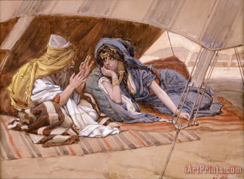 Abram's Counsel to Sarai painting - Jacques Joseph Tissot  Abram's Counsel to Sarai Art Print