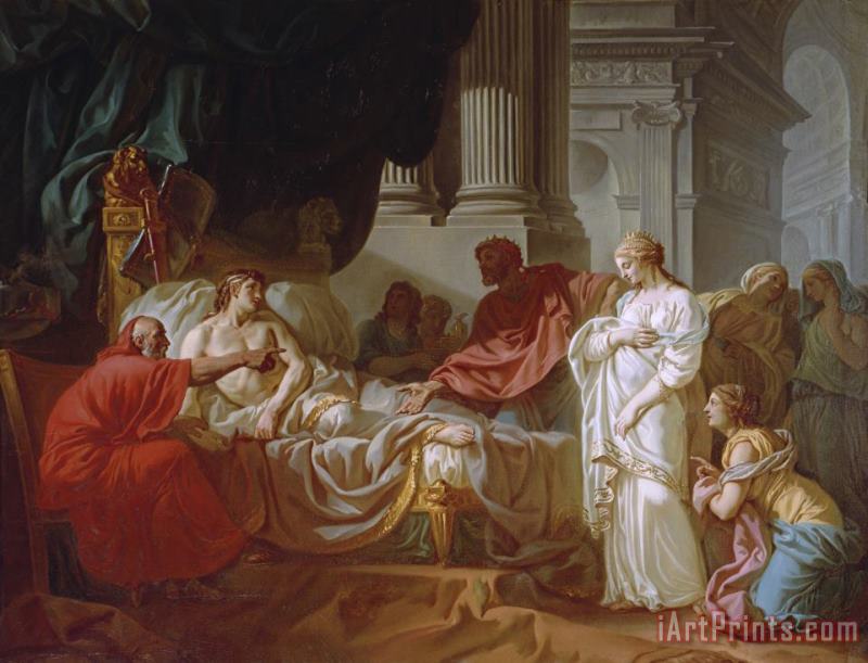Erasistratus Discovers The Cause of Antiochus's Disease painting - Jacques Louis David Erasistratus Discovers The Cause of Antiochus's Disease Art Print