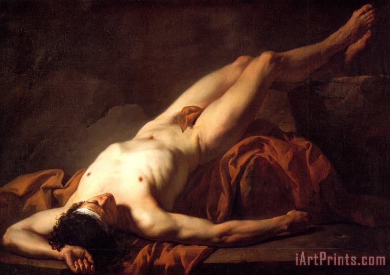 Male Nude Known As Hector painting - Jacques Louis David Male Nude Known As Hector Art Print