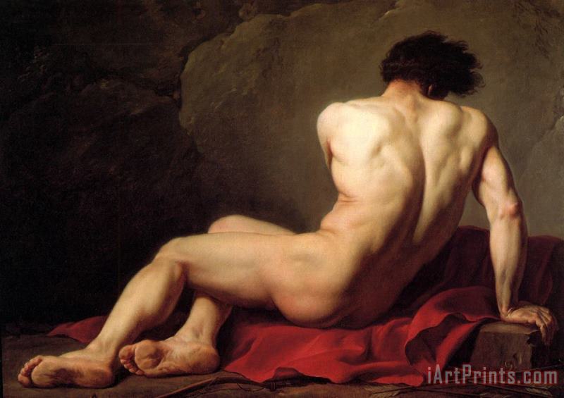 Jacques Louis David Male Nude Known As Patroclus Art Painting