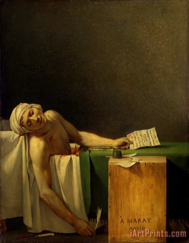 Marat Assassinated painting - Jacques Louis David Marat Assassinated Art Print