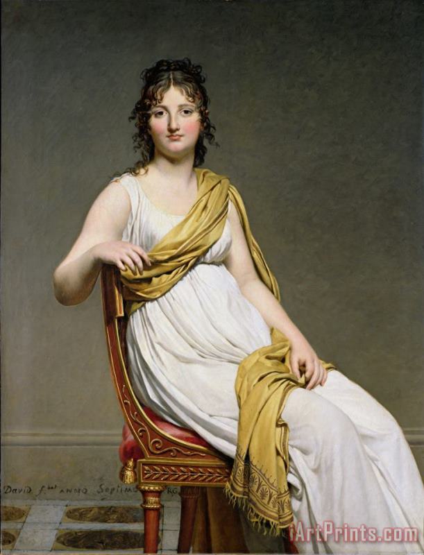 Jacques Louis David Portrait of Madame Raymond De Verninac (1780 1827) Art Print