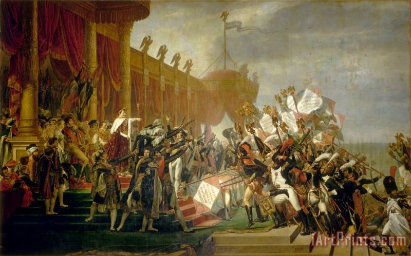 Jacques Louis David Serment De L'armee Fait a L'empereur Apres La Distribution Des Aigles, 5 Decembre 1804 Art Painting