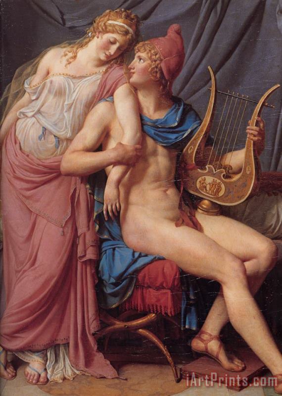 The Courtship of Paris And Helen painting - Jacques Louis David The Courtship of Paris And Helen Art Print