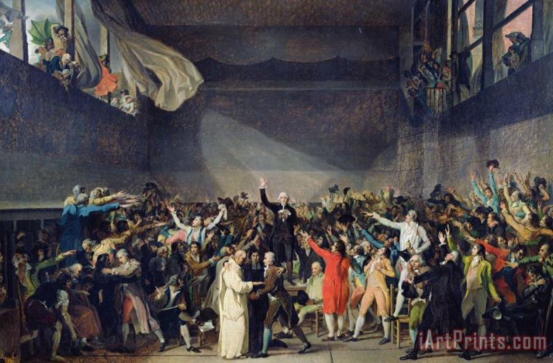 The Tennis Court Oath painting - Jacques Louis David The Tennis Court Oath Art Print