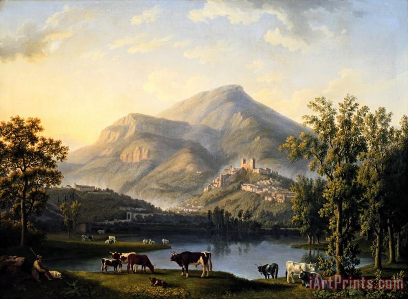 Veduta D'itri (landscape with a View of Itri) painting - Jakob Philipp Hackert  Veduta D'itri (landscape with a View of Itri) Art Print