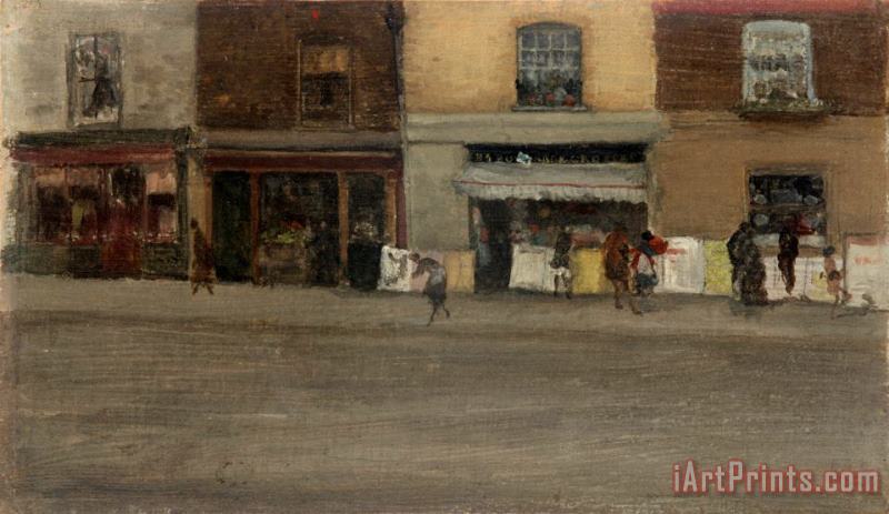 Chelsea Shops painting - James Abbott McNeill Whistler Chelsea Shops Art Print