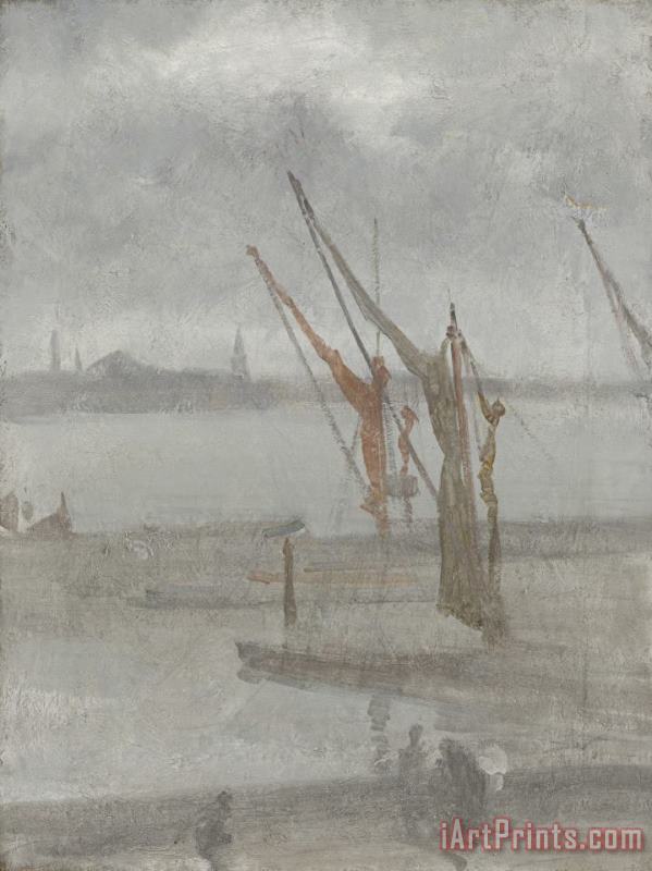 Grey And Silver: Chelsea Wharf painting - James Abbott McNeill Whistler Grey And Silver: Chelsea Wharf Art Print