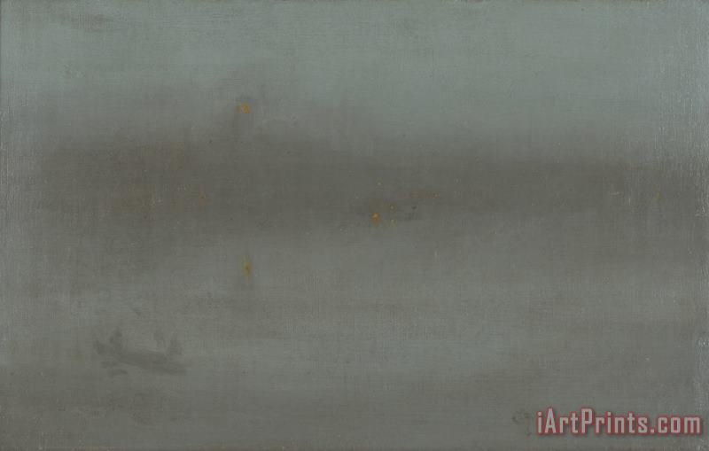 Nocturne, Blue And Silver: Battersea Reach painting - James Abbott McNeill Whistler Nocturne, Blue And Silver: Battersea Reach Art Print