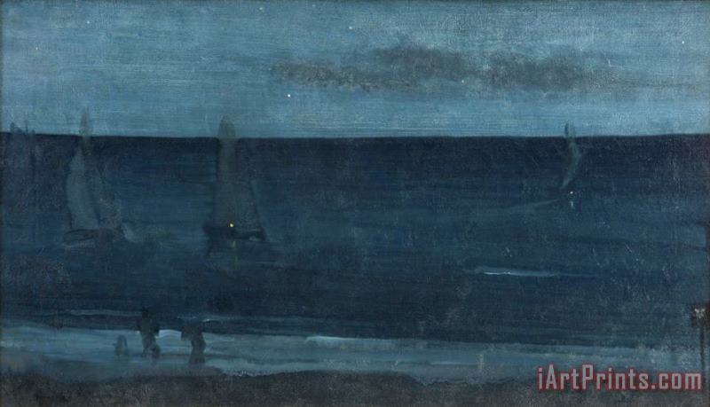 Nocturne Blue And Silver鈥攂ognor painting - James Abbott McNeill Whistler Nocturne Blue And Silver鈥攂ognor Art Print
